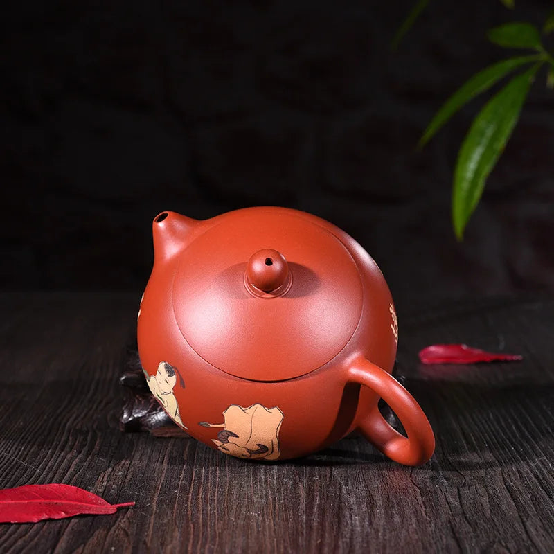 230ml Genuine Yixing Zisha Tea Pot Famous Handmade Raw Ore Zhu Mud Lotus Seeds Xishi Teapot Kung Fu Tea Kettle Free Shipping