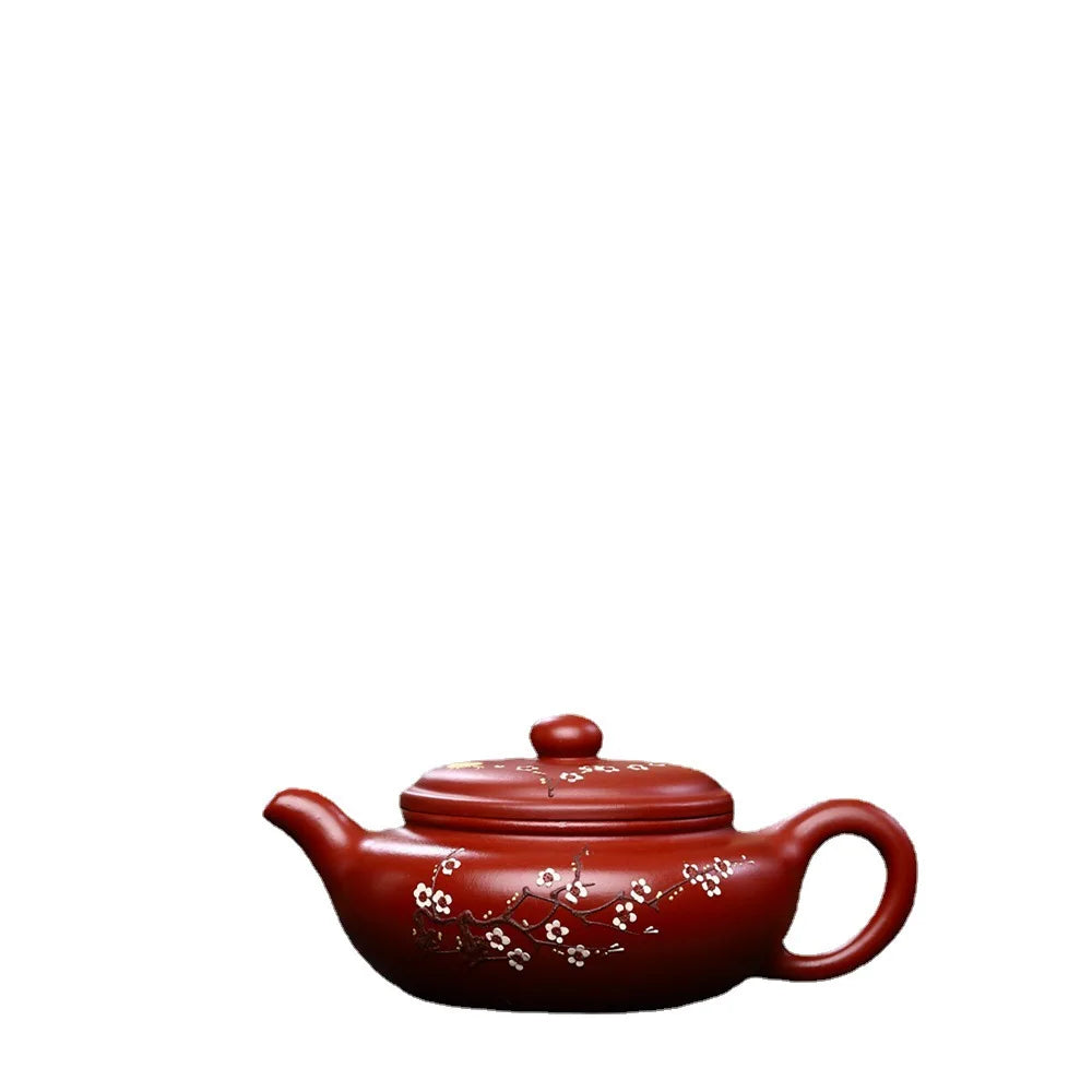 230ml Hand-painted Plum Blossom Xishi Teapot Yixing Purple Clay Tea Pot Household r Teaware Chinese Tea Infuser