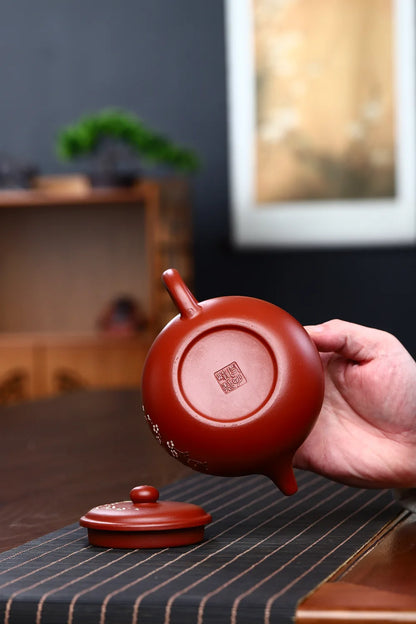230ml Hand-painted Plum Blossom Xishi Teapot Yixing Purple Clay Tea Pot Household r Teaware Chinese Tea Infuser
