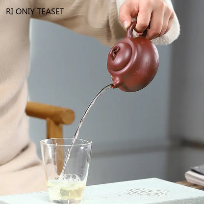 230ml High-end Yixing Purple Clay Teapots Famous Handmade Gourd Shape Tea Pot Kettle Chinese Zisha Tea Set Collection Gifts
