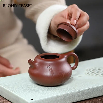230ml High-end Yixing Purple Clay Teapots Famous Handmade Gourd Shape Tea Pot Kettle Chinese Zisha Tea Set Collection Gifts