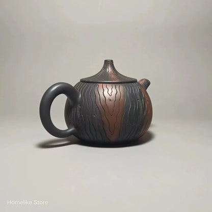 230ml Jianshui Purple Clay Pure Handmade Tree Stump Tea Pot(Not Yixing Zisha) Kung Fu Tea Set Drinkware Tea Ceremony