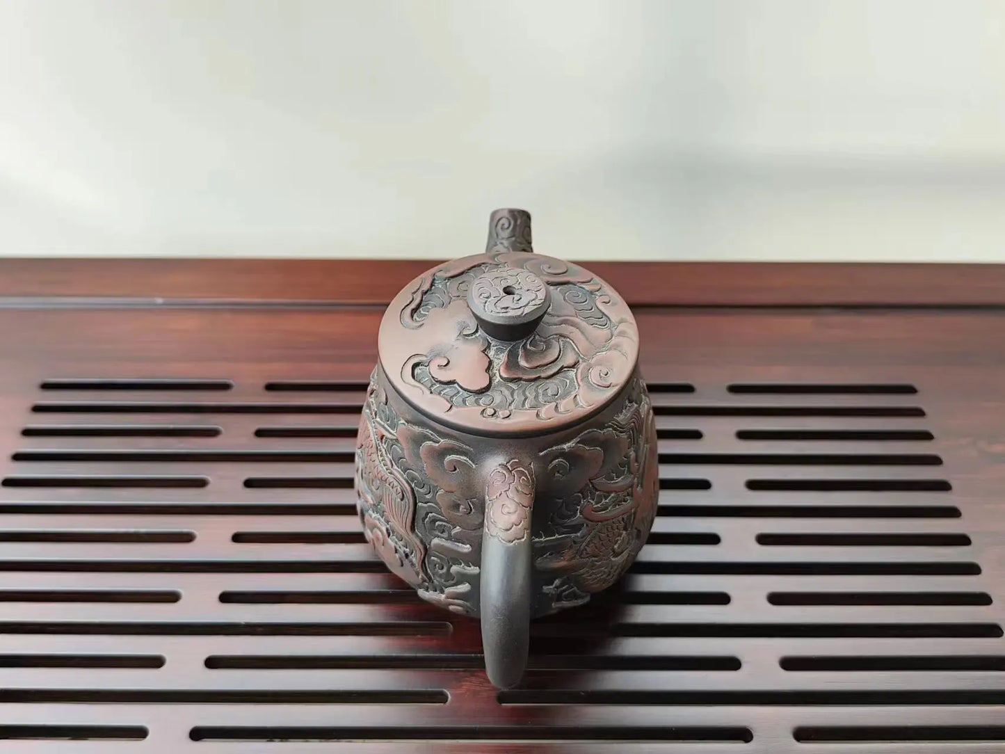 230ml Jianshui Purple Clay (not Yixing )Handmade Dragon Carving Natural Material TeaPot Kettle Teaset Ceremony Tea Accessories