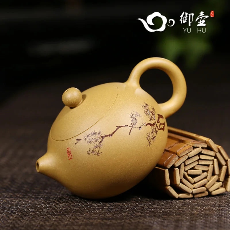 230ml Raw Ore Segment Mud XiShi Purple Clay Teapot Yixing Famous QunWei Gu Pure Handmade Kung Fu Tea Set Free Shipping