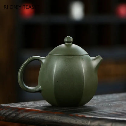 230ml Traditional Zisha Filter Tea Kettle Classic Yixing Purple Clay Tea Pot Raw Ore Green Mud Dragon Egg Teapot Tea Sets Gifts