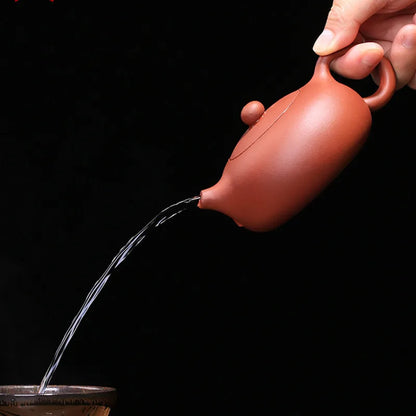 230ml Yixing Famous Purple Clay Teapots Xishi Tea Pot Ball hole Filter Kettle Raw Ore Handmade Zisha Tea Set Customized Gifts