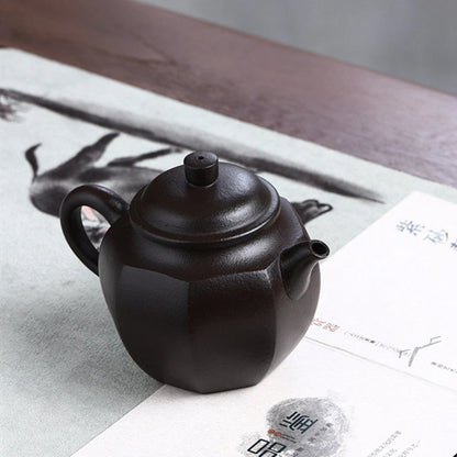 230ml Yixing Handmade Tea Pot Six Parties Shape Purple Clay Teapot Raw Ore Beauty Kettle Chinese Tea Ceremony Customized Gifts