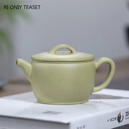 230ml Yixing High-end Purple Clay Teapots Famous Handmade Large Caliber Tea Pot Raw Ore Green Mud Kettle Chinese Zisha Tea Set