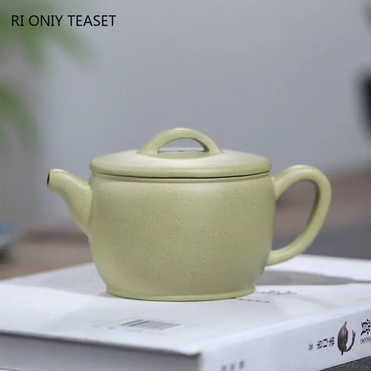230ml Yixing High-end Purple Clay Teapots Famous Handmade Large Caliber Tea Pot Raw Ore Green Mud Kettle Chinese Zisha Tea Set