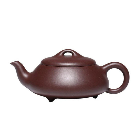 230ml Yixing High-end Purple Clay Teapots Famous Handmade Stone Scoop Tea Pot Raw Ore Purple Mud Kettle Chinese Zisha Tea Set