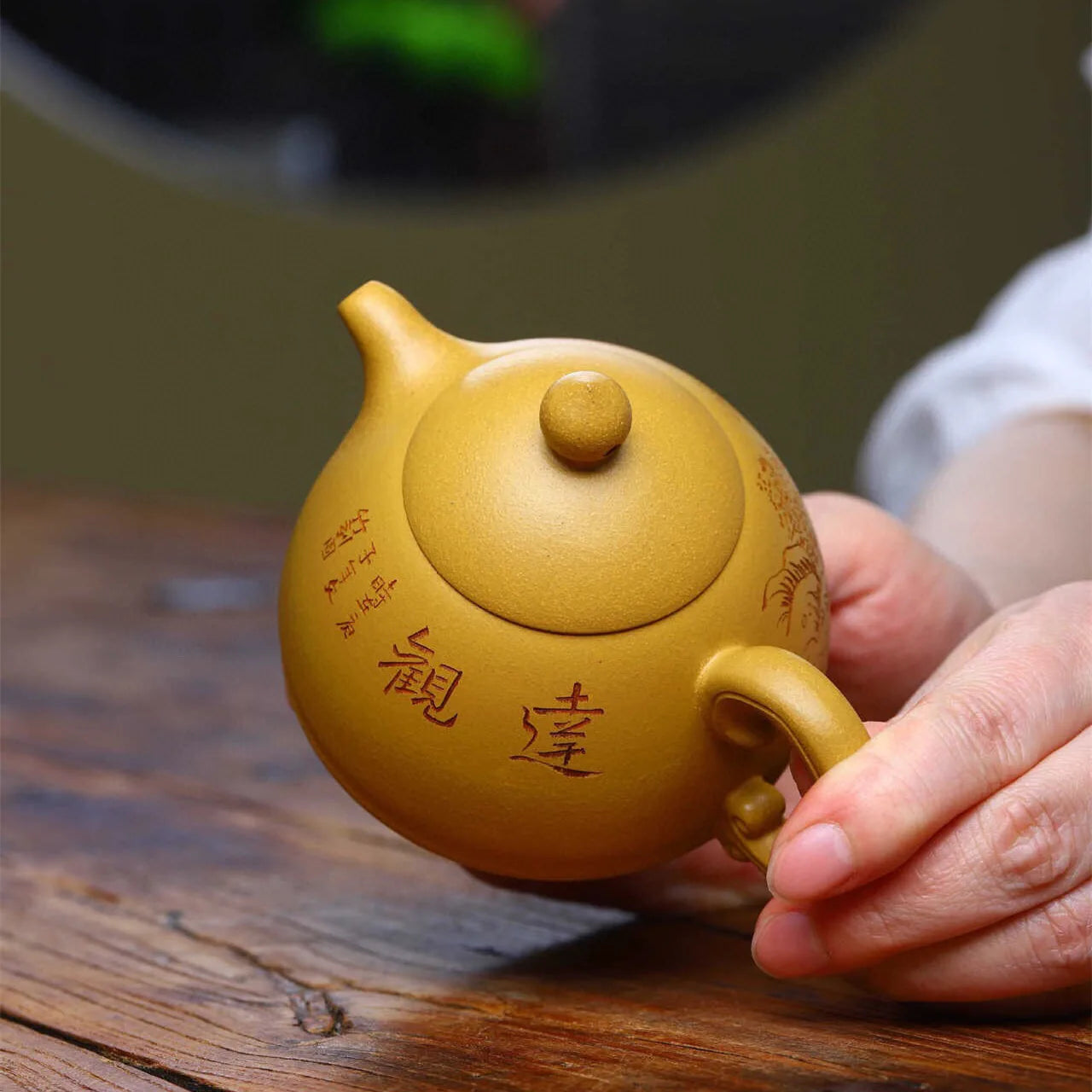 230ml Yixing High-end Purple Clay Teapots Handmade Square Shape Tea Pot Raw Ore Gold Section Mud Kettle Chinese Zisha Tea Set