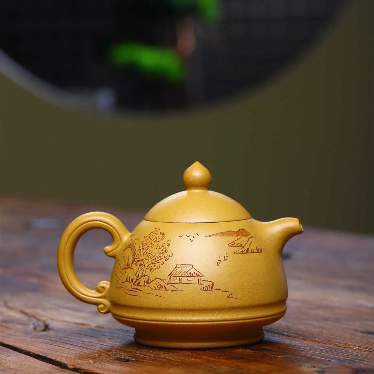 230ml Yixing High-end Purple Clay Teapots Handmade Square Shape Tea Pot Raw Ore Gold Section Mud Kettle Chinese Zisha Tea Set