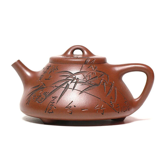 230ml Yixing Purple Clay Teapot Handmade Stone Scoop Tea Pot Raw Ore Purple Mud Kettle Chinese High-end Zisha Tea Set Collection