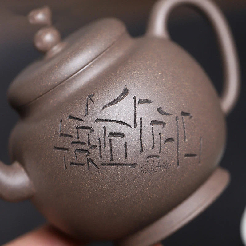 230ml Yixing Purple Clay Teapots Handmade Tea Pot Raw Ore Grey Section Mud Kettle Chinese High-end Zisha Tea Set Collection