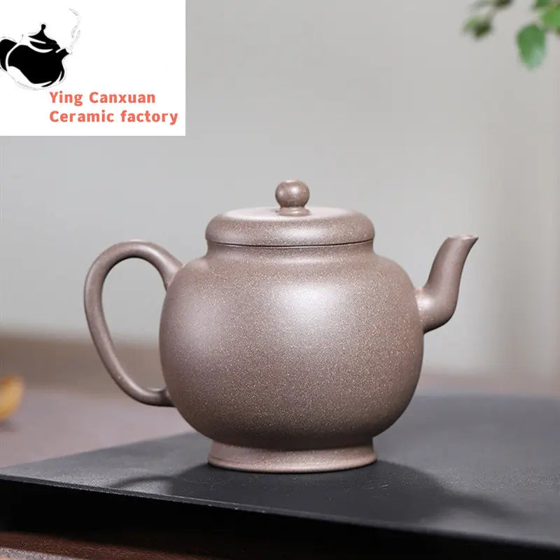 230ml Yixing Purple Clay Teapots Handmade Tea Pot Raw Ore Grey Section Mud Kettle Chinese High-end Zisha Tea Set Collection