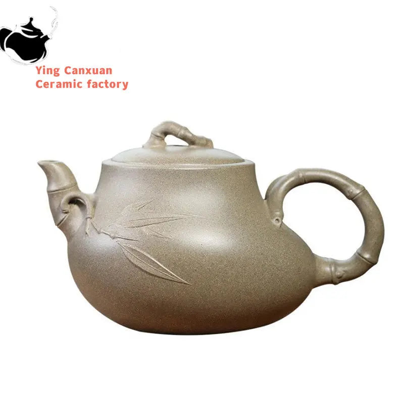 230ml Yixing Raw Ore Purple Clay Teapots Famous Handmade Bamboo Tea Pot Kettle Chinese High-end Zisha Tea Set Collection Gifts