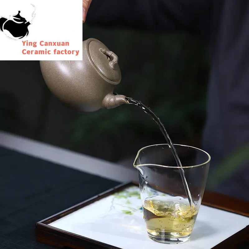 230ml Yixing Raw Ore Purple Clay Teapots Famous Handmade Bamboo Tea Pot Kettle Chinese High-end Zisha Tea Set Collection Gifts
