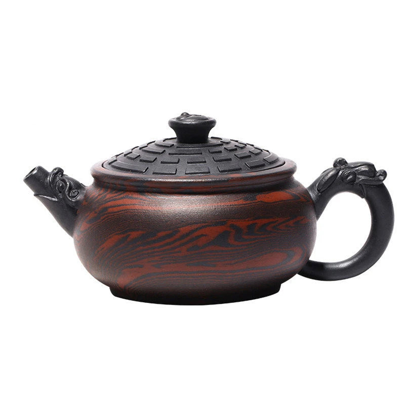 230ml Yixing Tradition Purple Clay Teapots Famous Handmade Tea Pot Raw Ore Old Purple Mud Beauty Kettle Chinese Zisha Tea Set