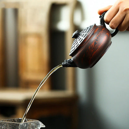 230ml Yixing Tradition Purple Clay Teapots Famous Handmade Tea Pot Raw Ore Old Purple Mud Beauty Kettle Chinese Zisha Tea Set