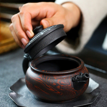 230ml Yixing Tradition Purple Clay Teapots Famous Handmade Tea Pot Raw Ore Old Purple Mud Beauty Kettle Chinese Zisha Tea Set