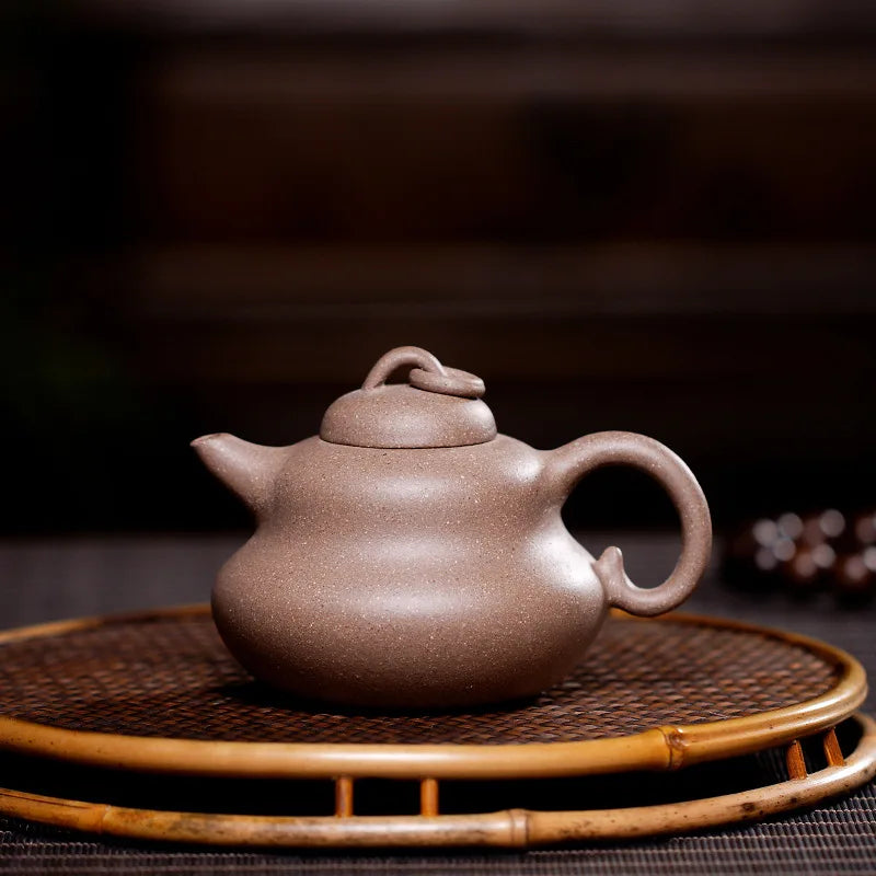 230ml on sales true yixing zisha duan clay marked tea pot original ore gourd design handmade craft master pot free shipping new
