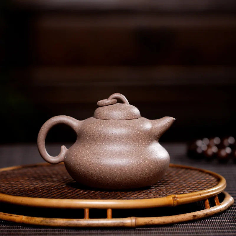 230ml on sales true yixing zisha duan clay marked tea pot original ore gourd design handmade craft master pot free shipping new