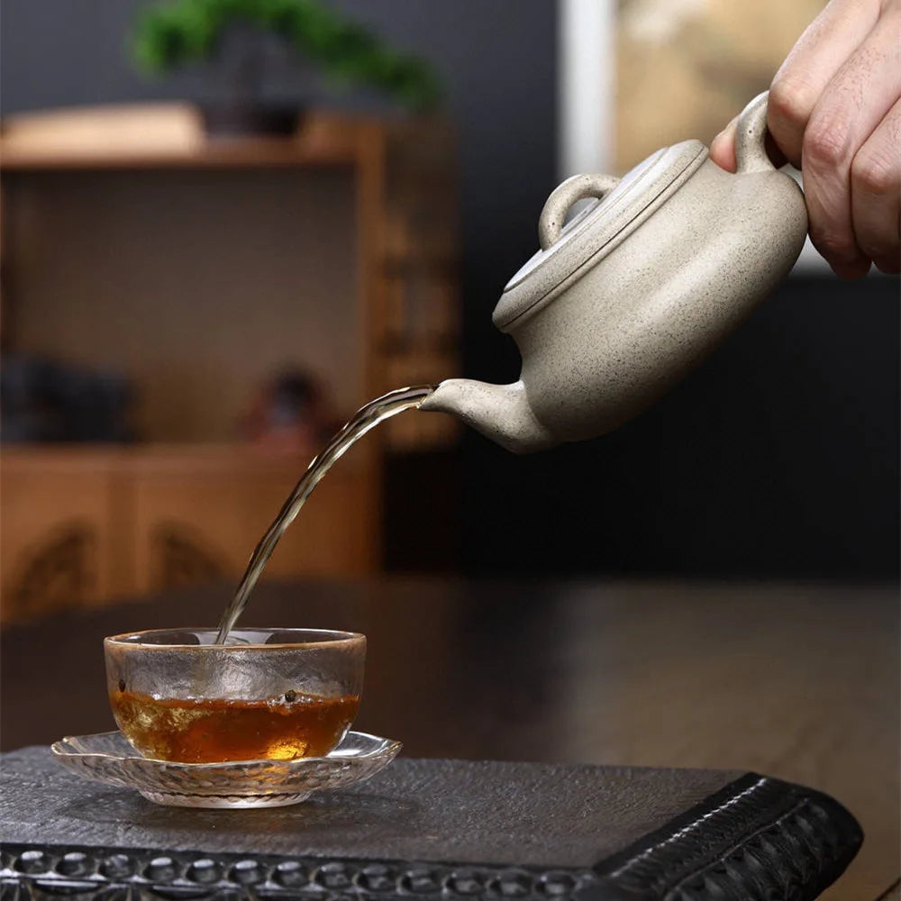 234cc Yixing Purple Clay Teapots Classic Tea Pot Raw Ore Beauty Kettle Master Handmade Zisha Tea Set Customized Gifts