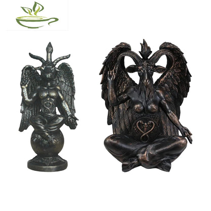 Satan Goat Baphomet Statue Resin Satanic Figurine Decor Church Satanic Sabbatic Goat Sculpture Home Decoration Statue Religious