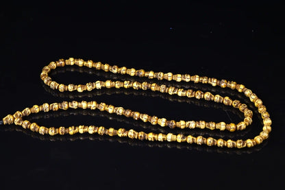 24"Tibetan Temple Collection Old Natural Yak Bone Sculpture Skull Head 108 Buddha Beads Necklace  Amulet pendant Town house