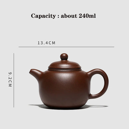 240CC Yixing Purple Clay Teapot Chinese Paozun Kettle Kung Fu Zisha Puer Tet Set Teaware Free Shipping