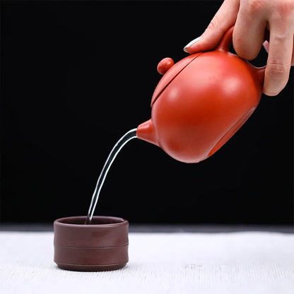 240ML Yixing Purple Clay Teapot Machine-made Xishi Tea Pot Raw Ore Dahongpao Quality Teaware Oolong Pu're Tea Set Filter Kettle