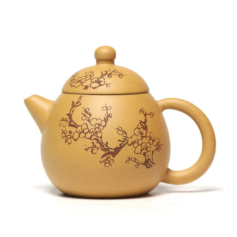 240cc Chinese teapot Yixing Purple Clay Pot Pure Handmade Original Gold Dragon Egg Pot Kung Fu Tea Set Teapot Small Capacity