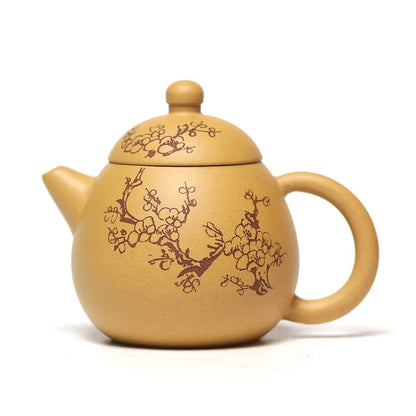 240cc Chinese teapot Yixing Purple Clay Pot Pure Handmade Original Gold Dragon Egg Pot Kung Fu Tea Set Teapot Small Capacity