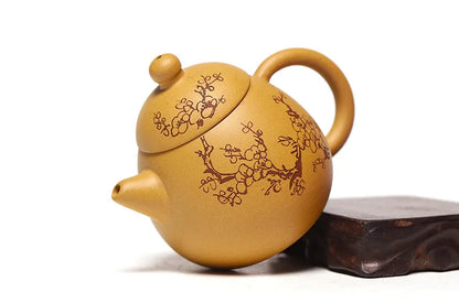 240cc Chinese teapot Yixing Purple Clay Pot Pure Handmade Original Gold Dragon Egg Pot Kung Fu Tea Set Teapot Small Capacity