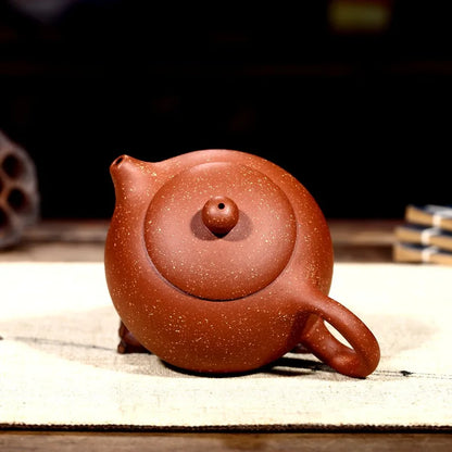 240ml Beautiful Teapot Chinese Yixing Xishi Tea Pot Kungfu Hand Made Potato Pot Dragon Blood Clay Tea Set Teapots