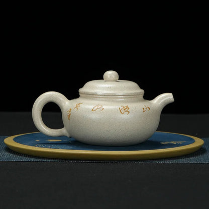 240ml Chinese Yixing High-end Purple Clay Teapots Mud-painted Peony Xishi Tea Pot Beauty Kettle Famous Handmade Zisha Tea Set