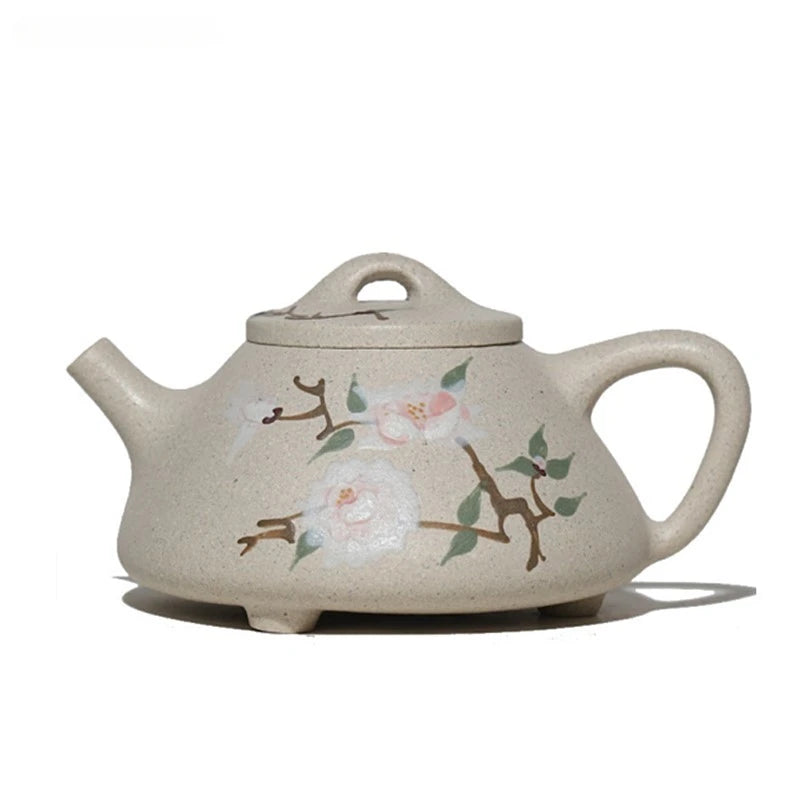 240ml Chinese Yixing Purple Clay Teapot Home White Mud Stone Scoop Kettle Handmade Filter Tea Infuser Customized Zisha Tea Set