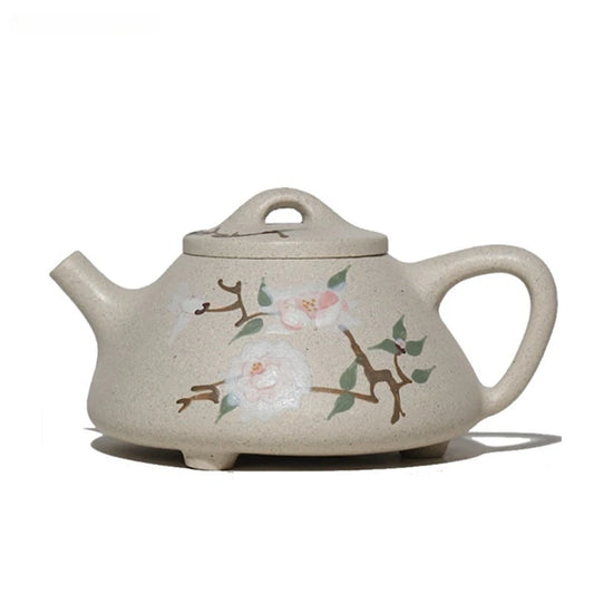 240ml Chinese Yixing Purple Clay Teapot Home White Mud Stone Scoop Kettle Handmade Filter Tea Infuser Customized Zisha Tea Set