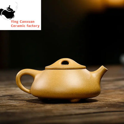 240ml Chinese Yixing Purple Clay Teapots Raw Ore Section Mud Stone Scoop Tea Pot Zisha Plum Bossom Kettle Household Tea Set