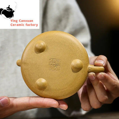 240ml Chinese Yixing Purple Clay Teapots Raw Ore Section Mud Stone Scoop Tea Pot Zisha Plum Bossom Kettle Household Tea Set