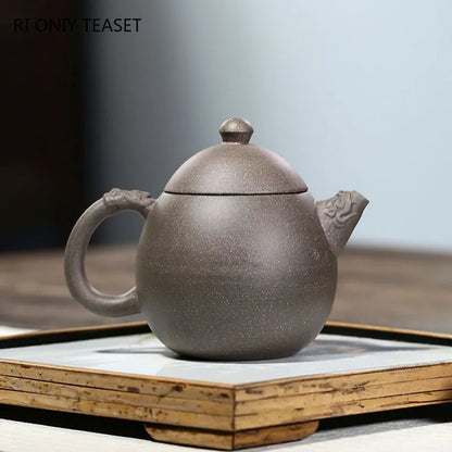240ml Classic Yixing Purple Clay Teapots Handmade Section Mud Dragon Egg Tea Pot Zisha Beauty Filter Kettle Household Tea Set