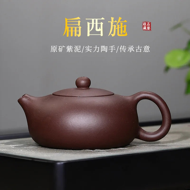 240ml Hand-painted Orchid Beauty Tea Infuser Yixing Purple Clay Tea Pot Raw Ore Zhu Mud Filter Teapot Chinese Zisha Tea Set
