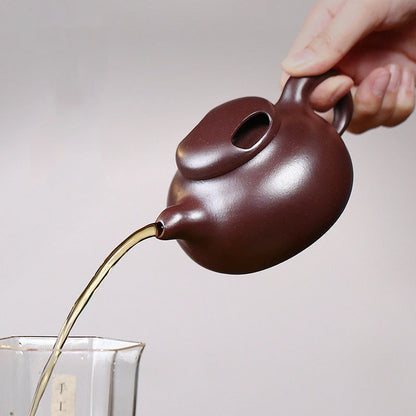 240ml Yixing High-end Purple Clay Teapots Famous Handmade Tea Pot Raw Ore Zhu Mud Kettle Chinese Zisha Tea Set Collection Gifts