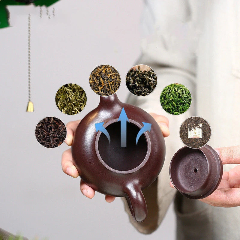 240ml Yixing High-end Purple Clay Teapots Famous Handmade Tea Pot Raw Ore Zhu Mud Kettle Chinese Zisha Tea Set Collection Gifts