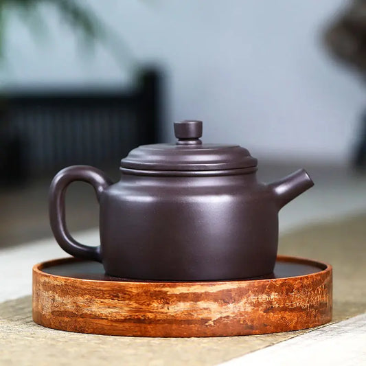 240ml Yixing Purple Clay Pot Handmade Brewing Teapot Home Kung Fu Tea Set Black Clay Pot