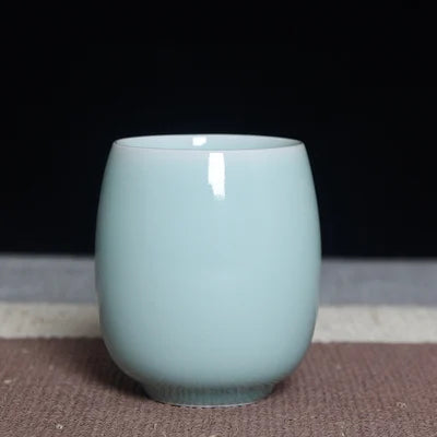 240ml marked cup longquan celadon porcelain tea cup brother kiln geyao crackle glaze ceramic kungfu tea cups for Pu'er tea new