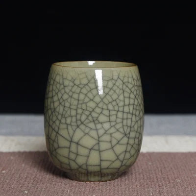 240ml marked cup longquan celadon porcelain tea cup brother kiln geyao crackle glaze ceramic kungfu tea cups for Pu'er tea new