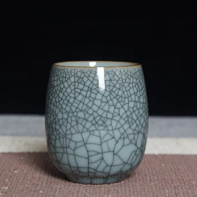 240ml marked cup longquan celadon porcelain tea cup brother kiln geyao crackle glaze ceramic kungfu tea cups for Pu'er tea new