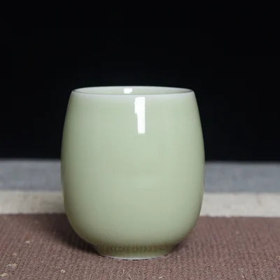 240ml marked cup longquan celadon porcelain tea cup brother kiln geyao crackle glaze ceramic kungfu tea cups for Pu'er tea new