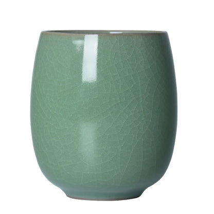 240ml marked cup longquan celadon porcelain tea cup brother kiln geyao crackle glaze ceramic kungfu tea cups for Pu'er tea new